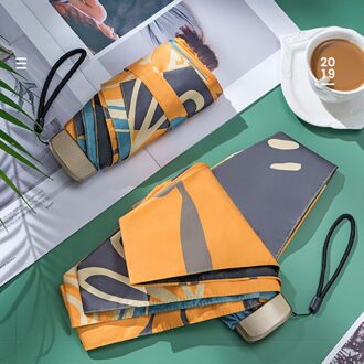 Zomer Mini Uv Paraplu Regen Vrouwen Vouwen Kleine Parasol Meisjes Waterdichte Draagbare Reizen Paraplu Wome 5 folding-B