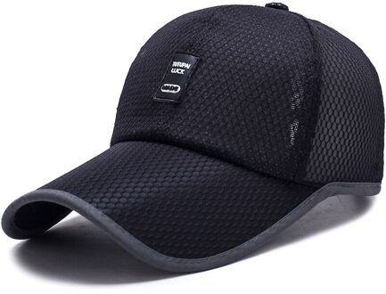 Zomer Mode Baseball Cap Rijden Vissen Outdoor Vizieren Cap Ademend Mesh Unisex Sport Hoed Streetwear Uv-bescherming Hoofddeksels zwart