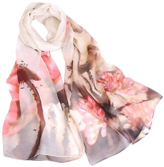 Zomer Mode Dunne Zijden Sjaal Bandana Chiffon Hijab Vrouwen Printing Lange Soft Wrap Sjaal Simulatie Dames Sjaal Sjaals