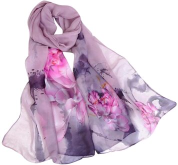 Zomer Mode Dunne Zijden Sjaal Bandana Chiffon Hijab Vrouwen Printing Lange Soft Wrap Sjaal Simulatie Dames Sjaal Sjaals