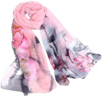 Zomer Mode Dunne Zijden Sjaal Bandana Chiffon Hijab Vrouwen Printing Lange Soft Wrap Sjaal Simulatie Dames Sjaal Sjaals