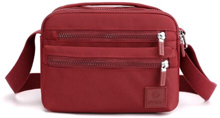Zomer Mode Messenger Bag Vrouwen Schoudertas Dames Nylon Doek Handtas Kleine Mode Vrouwen Crossbody Tas Voor Meisjes Rood