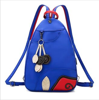 Zomer Nylon Rugzak Voor Vrouwen Mode Multifunctionele Waterdichte Rugzak Zachte Rits Pure Kleur Reizen Rugzakken blauw