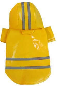 Zomer Outdoor Puppy Pet Regen Jas Hoody Waterdichte Hond Regenjas Jassen Pu Regenjas Voor Honden Katten Kleding Kleding geel / M