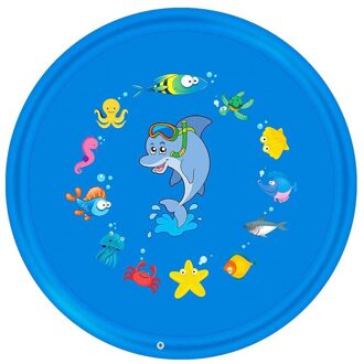 Zomer Outdoor Tuin Gazon Zee Dier Opblaasbare Koud Water Spuiten Kids Sprinkler Interactieve Play Game Pad Mat Bad Bad Speelgoed 100 cm