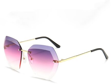 Zomer Oversized Randloze Zonnebril Driver Bril Vrouwen Vierkante Metalen Frame Clear Lens Zonnebril Vintage Sunglass