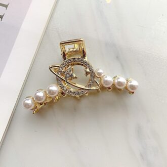 Zomer Parel Haarspeld Diamanten Bezaaid Parel Clip Vangst Strik Kat Oor Shark Clip Elegante Temperament Haar Clip Catch 187-4