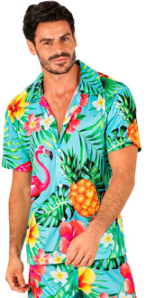 Zomer Partyblouse Flamingo Volwassen Multikleur - Print