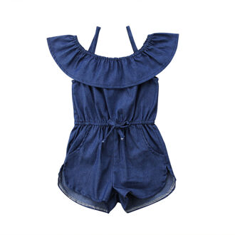 Zomer Peuter Kids Meisjes Denim Blue Strap Romper Overalls Jumpsuit Playsuit Kleding 1-6 T 4T