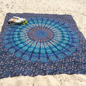 Zomer Picknick Boho Bloem Print Ronde Opvouwbare Muur Opknoping Strand Gooit Mandala Mat Handdoek Camping Tapijt Thuis Lakens