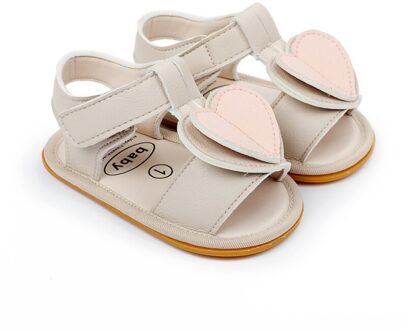 Zomer Pu Baby Antislip Sandalen Kind Meisjes Mode Liefde Decoratie Sandalen Baby Schoenen 0-18M baby Schoenen X / 13-18 months