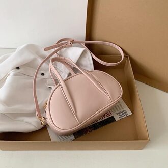 Zomer Pure Kleur Verse Handtas Vrouwen Mode Eenvoudige Wilde Lady Schoudertas Casual Shoppers Pu Lederen Tas Vrouwen Cross Body tas Roze