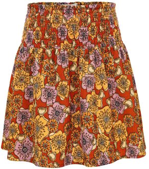 Zomer rok meisjes crinkle - geel - Maat 104