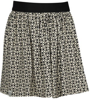 Zomer rok meisjes - grafic zwart/wit - Esmee - Maat 122/128