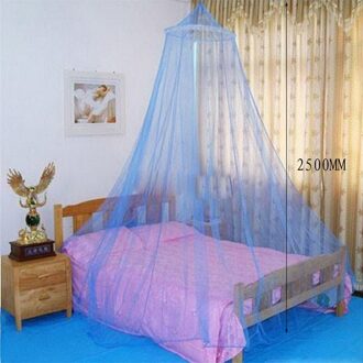 Zomer Ronde Lace Insect Bed Canopy Netting Gordijn Polyester Mesh Stof Thuisgebruik Elegante Hung Dome Anti Klamboe 8 kleur Blauw