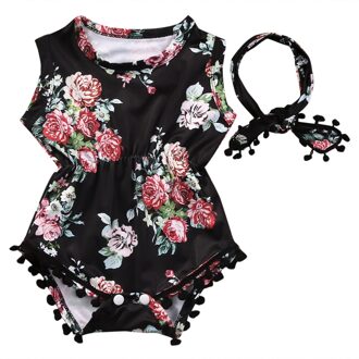 Zomer Schattige Bloemen Baby Meisjes Romper Een-stukken Sunsuit Outfit Kleding 18m