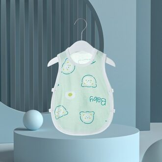 Zomer Schattige Kinderen Mouwloos T-shirt Kinderen Sweater Kinderen Katoenen Kleding Jongens Meisjes Baby T-shirts munt groen beer