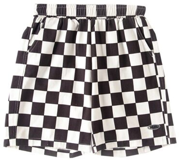 Zomer Shorts Voor Jongens Katoen Tiener Black & White Plaid Shorts Kinderen Dunne Broek 2-14Years Kleding Kinderkleding 150