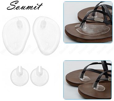 Zomer Siliconen Inlegzolen Voor Sandalen Flip Flops Anti-Slip Voorvoet Insert Schoenen Pad Voet Map Zelfklevende Sticker teen Kussen