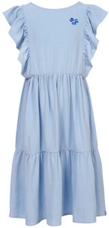 Zomer smock top meisjes fancy - Blauw - 128
