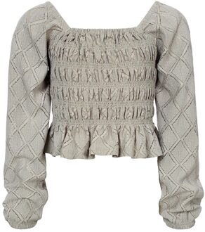 Zomer smock top meisjes - groen - Maat 140
