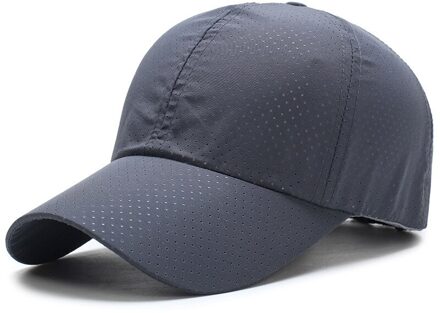 Zomer Sport Outdoor Ademend Sneldrogend Mesh Mannen Vrouwen Baseball Cap Reizen Vissen Fietsen Wandelen Zonnehoed A158 donker grijs