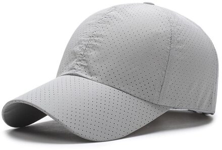 Zomer Sport Outdoor Ademend Sneldrogend Mesh Mannen Vrouwen Baseball Cap Reizen Vissen Fietsen Wandelen Zonnehoed A158 grijs