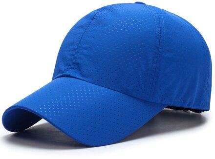 Zomer Sport Outdoor Ademend Sneldrogend Mesh Mannen Vrouwen Baseball Cap Reizen Vissen Fietsen Wandelen Zonnehoed A158 koninklijk blauw
