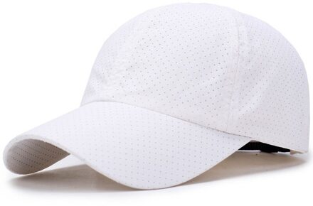 Zomer Sport Outdoor Ademend Sneldrogend Mesh Mannen Vrouwen Baseball Cap Reizen Vissen Fietsen Wandelen Zonnehoed A158 wit