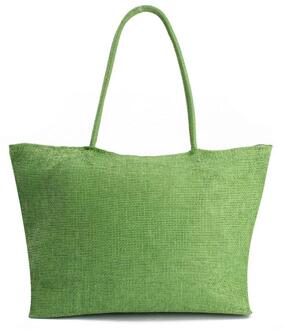 Zomer Strand Rotan Zak Hand Geweven Strozak Strand Schoudertassen Vrouwelijke Tote Rieten Tas Strand Accessoires groen