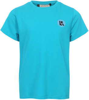 Zomer t-shirt meisjes - blauw - Maat 152