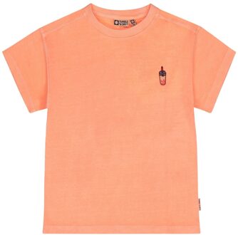 zomer t-shirt meisjes - koraal - Rouen - Maat 122