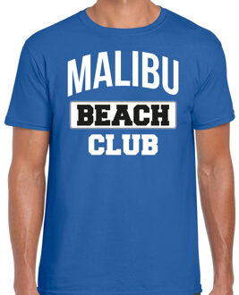zomer t-shirt voor heren - Malibu Beach Club - tropisch thema feest - blauw M
