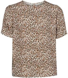 Zomer top meisjes - animal wit - Mariska - Maat 122/128