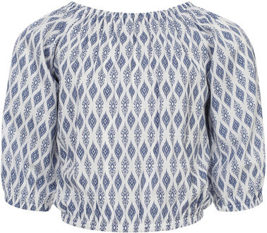Zomer top meisjes blouse - blauw - Maat 176