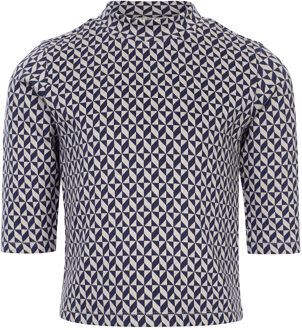 Zomer top meisjes jaquard - Geomatric paars/grijs - Maat 152