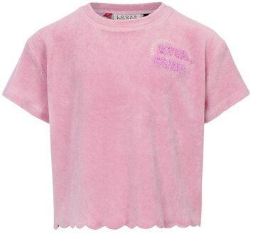 Zomer top meisjes terry - roze - Maat 104