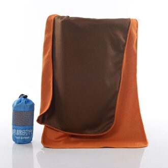 Zomer twee-kleur koud water absorptie en sneldrogend bamboe houtskool sport handdoek running fitness cool cooling netto zak ijs oranje