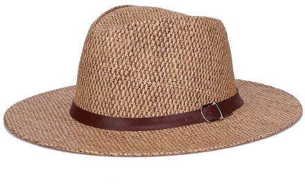 Zomer Unisex Zonnehoed Casual Panama Strohoed Mannen Brede Rand Strand Jazz Mannen Hoeden Outdoor Toevallige Hoed zwart