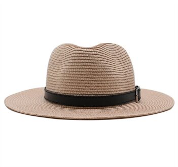 Zomer Unisex Zonnehoed Casual Panama Strooien Hoed Vrouwen Brede Rand Strand Jazz Mannen Hoeden Opvouwbare Chapeau roze