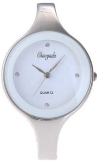 Zomer Verkoper Kantoor Dames Diamant Jurk Quartz Horloges Vrouwen Ronde Armband Elektronische Horloges Klok wit