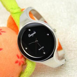 Zomer Verkoper Kantoor Dames Diamant Jurk Quartz Horloges Vrouwen Ronde Armband Elektronische Horloges Klok zwart