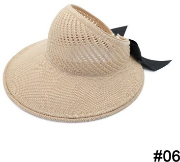Zomer Vrouwelijke Zon Hoeden Grote Rand Klassieke Strik Opvouwbare Mode Stro Hoed Toevallige Outdoor Strand Cap Voor Vrouwen Uv Beschermd hoed Beige