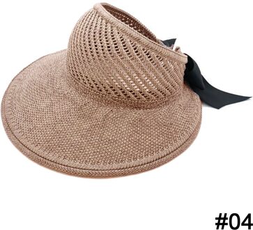 Zomer Vrouwelijke Zon Hoeden Grote Rand Klassieke Strik Opvouwbare Mode Stro Hoed Toevallige Outdoor Strand Cap Voor Vrouwen Uv Beschermd hoed kameel