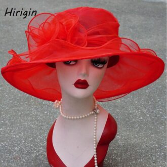 Zomer Vrouwen Mesh Zonnehoed Organza Floppy Wide Brim Kentucky Derby Elegante Brede Zonnehoed Beach Wear Voor Lady wummer zwart