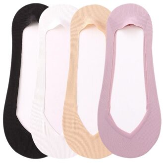 Zomer Vrouwen Onzichtbare Sokken Laag Uitgesneden Dunne Mode Korte Boot No Show Sokken Slippers Siliconen Antislip Ice Zijde Meisje Sok 4