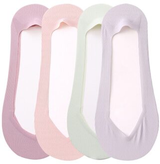 Zomer Vrouwen Onzichtbare Sokken Laag Uitgesneden Dunne Mode Korte Boot No Show Sokken Slippers Siliconen Antislip Ice Zijde Meisje Sok 8