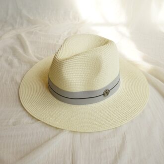 Zomer Vrouwen Wide Brim Straw Fedora Hoeden Met Letters Chapeu Feminino Zon Strand Caps SDDS127 room wit