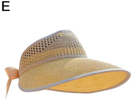 Zomer Vrouwen Zonnehoed Opvouwbare Emmer Cap Beige Strik Top Hoed Platte Kant Panama Zachte Lint Caps Stro strand Bloemen T2N2