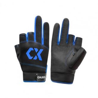 Zomer Waterdichte Handschoenen Drie Snijden Half Vinger Beschermende Cover Voor Outdoor Vissen Drie Vinger Gesneden Outdoor Antislip Handschoenen blauw